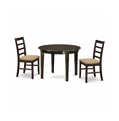 East West Furniture 3 Pc small Kitchen Table set-small Kitchen Table and 2 Dinette Chairs