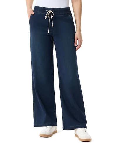 Gloria Vanderbilt Women's Knit Drawstring Straight Denim Jeans