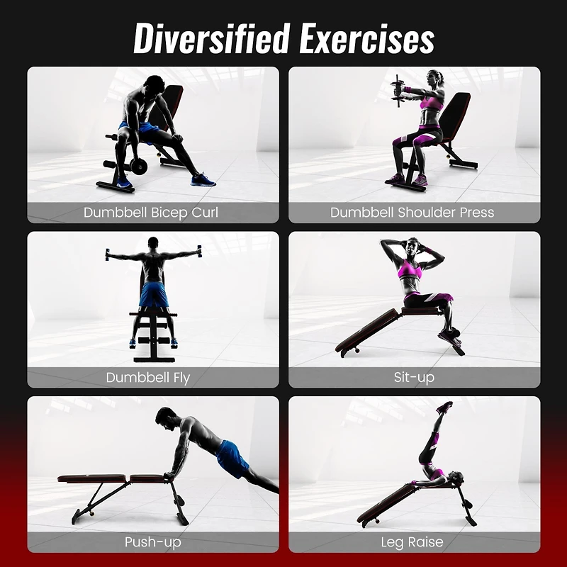 Adjustable Weight Bench for Full Body Strength Training