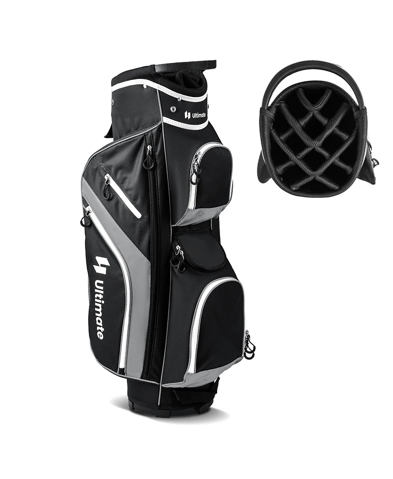 Akiudex Gray Golf Cart Bag with 14-Way Top Dividers