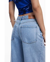 Desigual Women's Wide Leg jeans with V waist