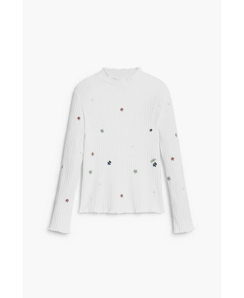 Desigual Girls Girls's Ribbed T-shirt with embroidery