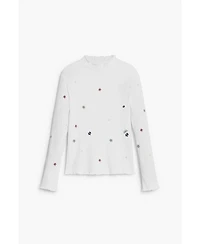 Desigual Girls Girls's Ribbed T-shirt with embroidery