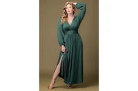 Kiyonna Plus Kelsey Long Sleeve Maxi Dress
