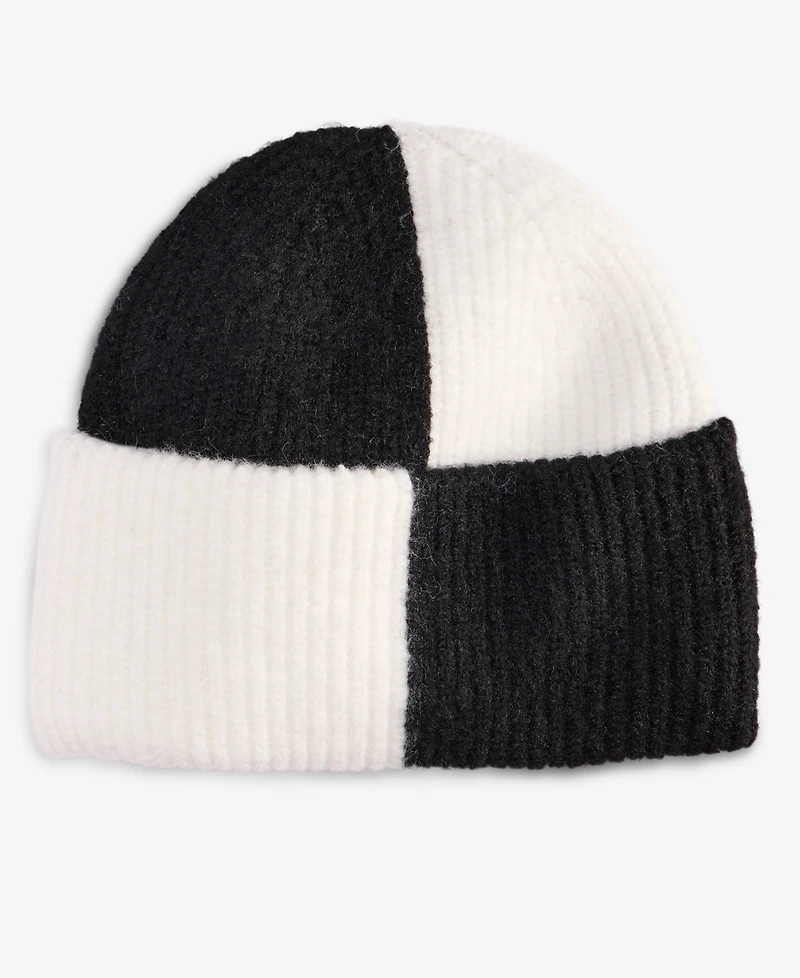 On 34th Brushed Rib Colorblocked Beanie, Macy's Exclusive