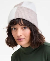 On 34th Brushed Rib Colorblocked Beanie, Macy's Exclusive