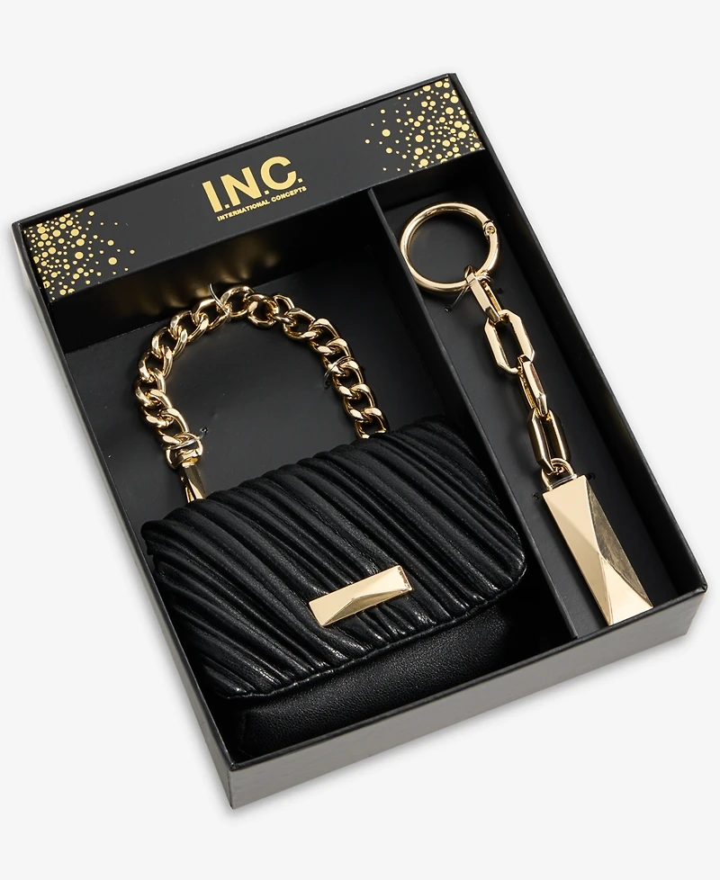 I.n.c. International Concepts Boxed Taylah Ruched Mini Bag Charm