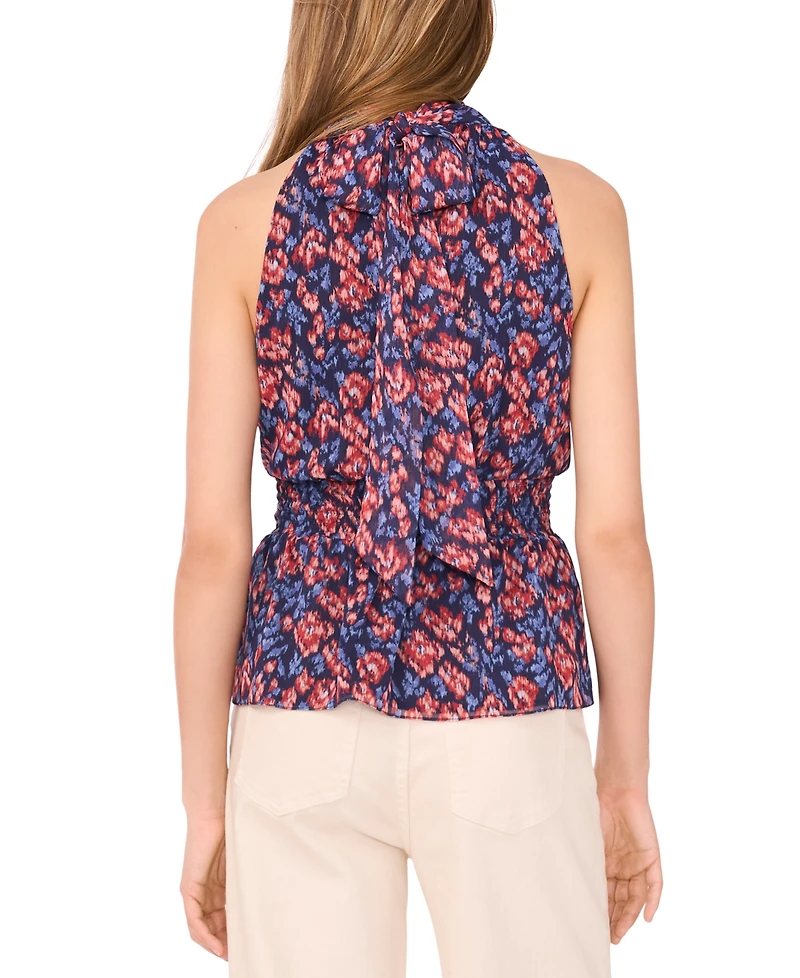 1.state Women's Halter Neck Tie Back Sleeveless Top