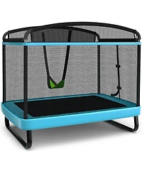 6 Feet Kids Entertaining Trampoline with Swing and Safety Fence