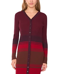1.state Women's V-Neck Button Up Sweater Dress
