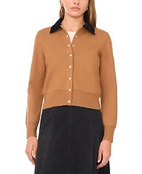 1.state Women's Long Sleeve Button Up Collar Jacket
