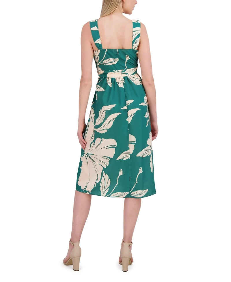 Laundry By Shelli Segal Women's Sleeveless V Neck Midi Dress