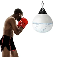 21 Inch Water Punching Bag with Adjustable Metal Chain - White