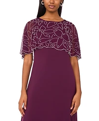 Msk Women's Combo Faraj Cape Maxi Dress