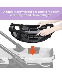 Baby Trend Stroller Wagon Infant Car Seat Adapter for Expedition, Tour and Navigator Wagons - Black