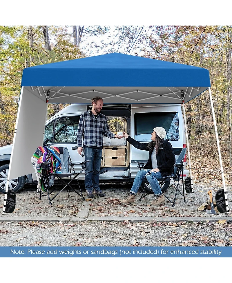 8 X 8 Feet Pop up Canopy Tent with 1 Sidewall and Portable Backpack