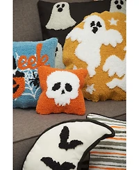 Mini Skull Hooked Throw Pillow, 8" x 8"