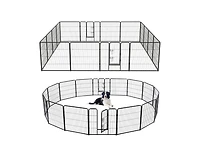 16 Panel Dog Playpen with Lock and Large Door
