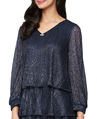 Sl Fashions Women's Short V-Neck Bodre Dress