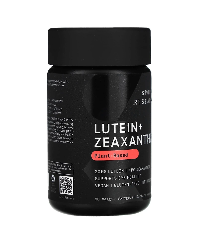 Sports Research Lutein + Zeaxanthin Plant-Based