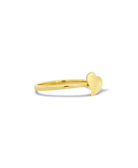 The Lovery Asymmetrical Gold Heart Ring Yellow Gold 14K Gold