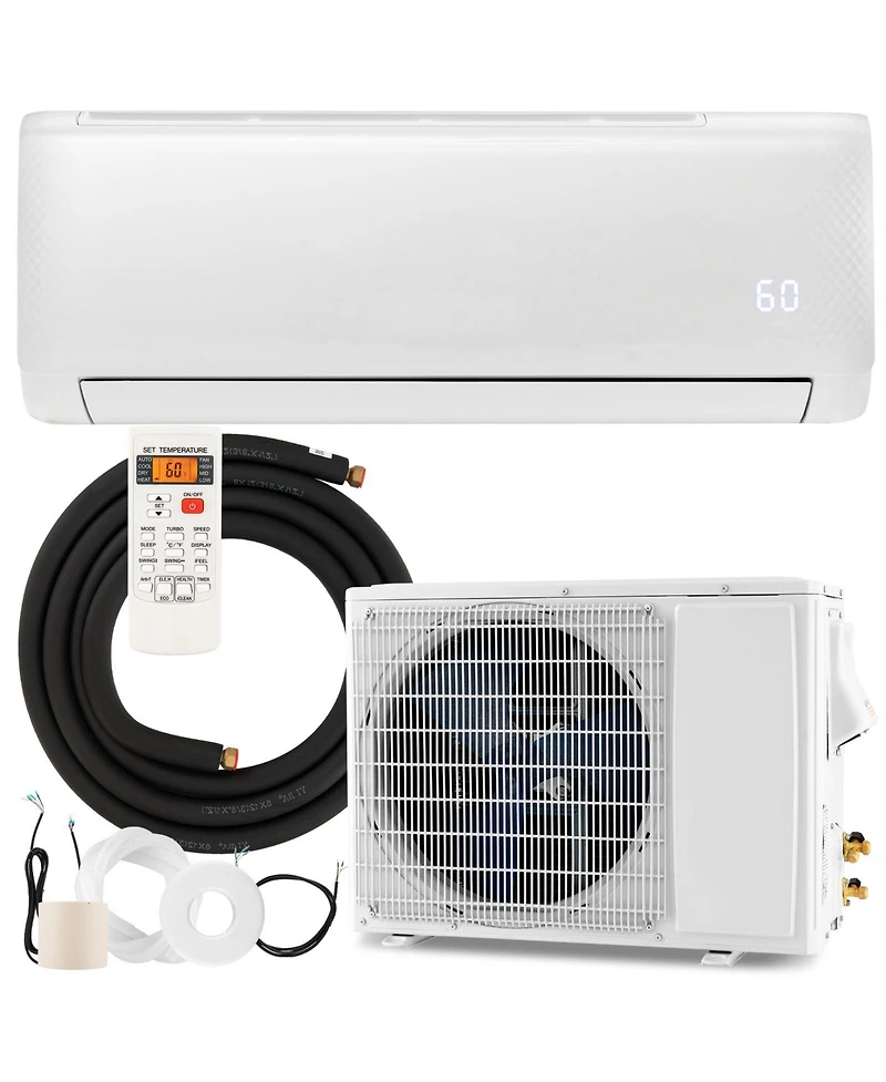 Gymax 12000 Btu Mini Split Air Conditioner 21 SEER2 Ac Unit w/ Heat Pump & Remote Control
