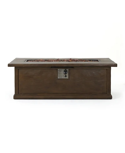 Mondawe 56" Concrete Fire Pit - 50K Btu Wood-Look Design