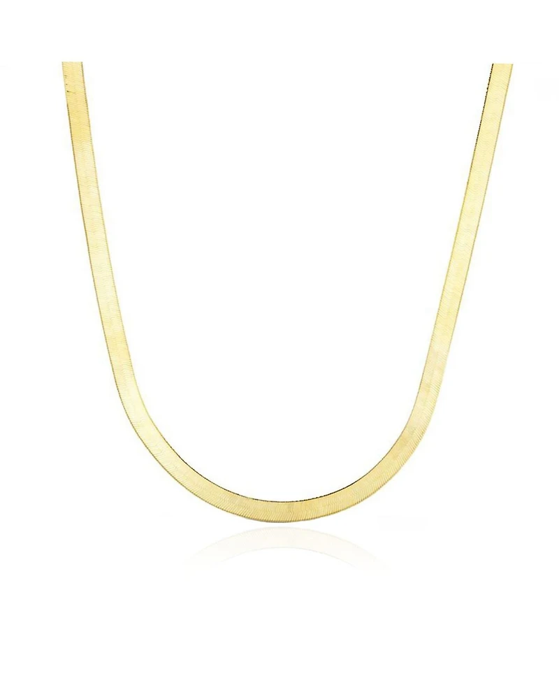 The Lovery Mini Herringbone Necklace 14K Yellow Gold - 3 millimeters