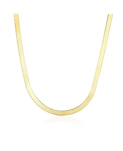 The Lovery Mini Herringbone Necklace 14K Yellow Gold - 3 millimeters