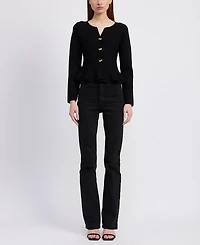 En Saison Women's Idah Button Front Cardigan Sweater