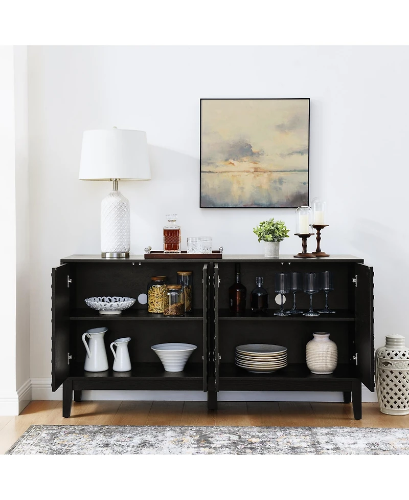 Casainc 60.5" Storage Cabinet with Adjustable Shelves