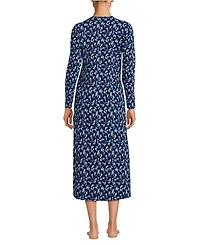 Lands' End Women's Cotton Long Sleeve Midcalf Nightgown