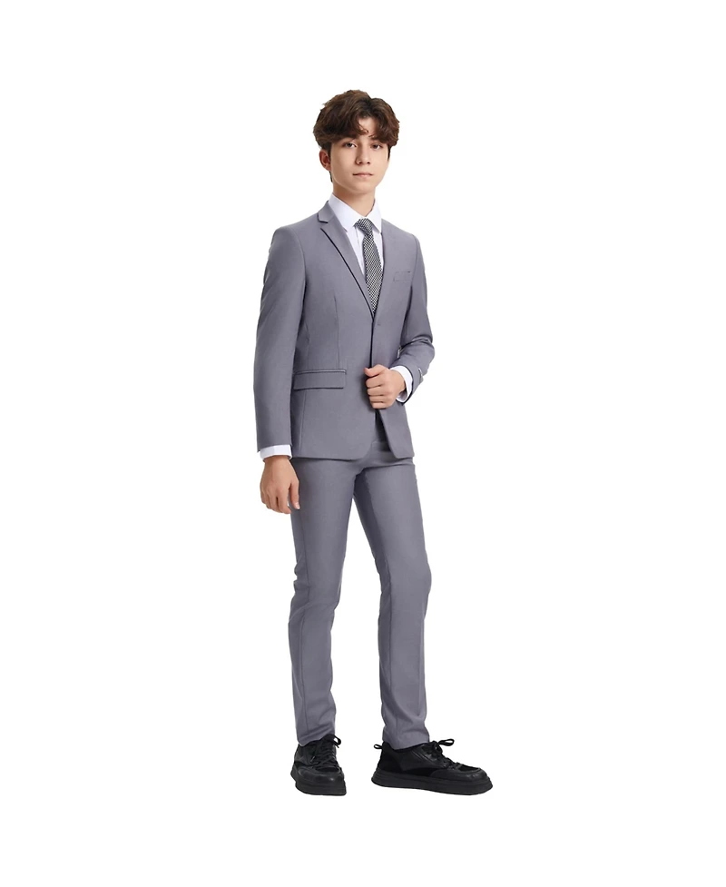 Stacy Adams Grey Stacy Adams 5 Pc Child - Big Boy Suits