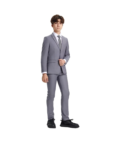 Stacy Adams Grey Stacy Adams 5 Pc Child - Big Boy Suits