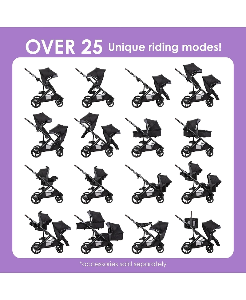 Baby Trend Morph Single to Double Modular Travel System - Dash Grey