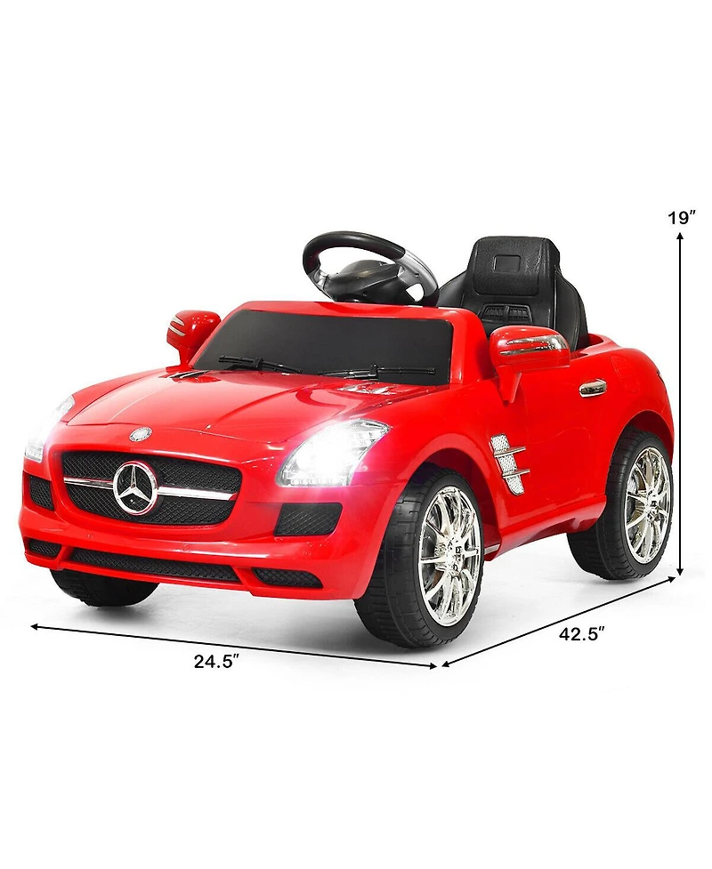 Gymax Kids Ride on Car Mercedes-Benz Sls w/ R/C Parental Remote Control MP3