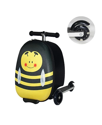 GoPowerBike GoVoyage 3-Wheel Kids Luggage Scooter with Light-Up Wheels