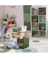 Sorbus 13 Inch 6 Pack Collapsible Fabric Storage Bins with Clear Window - for Organizing Clothes, Toys, Books, Shelves, Closets & more