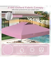 10 X 10 Ft Foldable Outdoor Patio Shelter Canopy Tent with 1-Push Center Lock