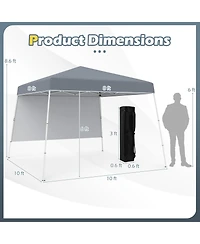 8 X 8 Feet Pop up Canopy Tent with 1 Sidewall and Portable Backpack