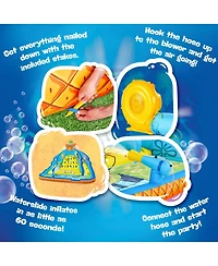 Sunny & Fun SpongeBob Ultra Climber Inflatable Water Slide with Climbing Wall, Two Slides & More
