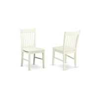 East West Furniture 5 Piece Dining Room Table Set - Linen White Dining Table and 4 Linen White Kitchen Chairs with Slatted Back - Linen White Finish