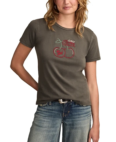 Lucky Brand Women's Very Cherry Coke Classic Crew Neck T-Shirt