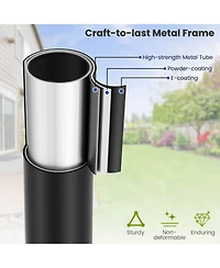 Costway Outdoor Swivel Chairs Patio Dining with Padded Cushions High Back