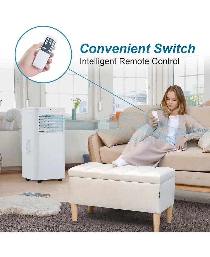 Gaomon 10,000 Btu Portable Air Conditioner - Quiet Cooling, Fan & Remote, Timer, Easy Installation, White, Cools up to 450 Sq. Ft