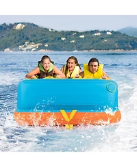 3 Rider Towable Tube for Boating with Nylon Cover for Water Sports and Sofa Pull Tube