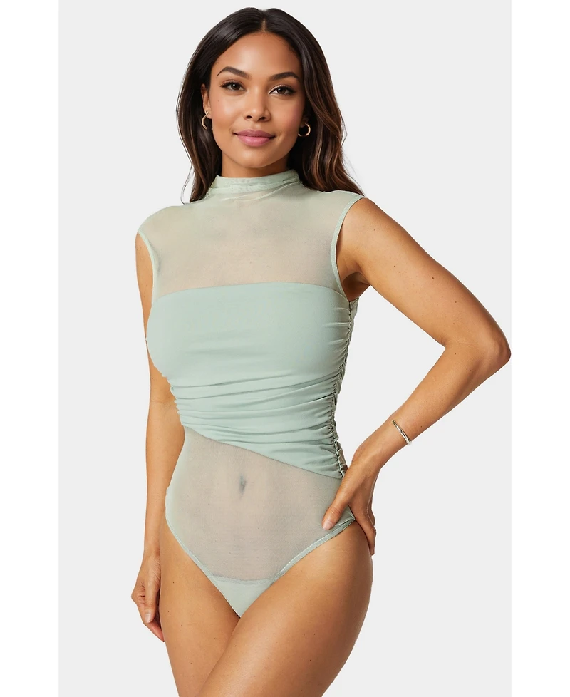 Bebe Draped Knit Bodysuit