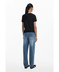 Desigual Women's T-shirt with embroidered phrase