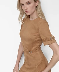 Dkny Women's Short Sleeve Crew Neck Sheath Dress