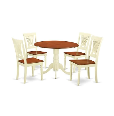 East West Furniture 5 Pc small Dining set-Dining Table and 4 Dining Chairs